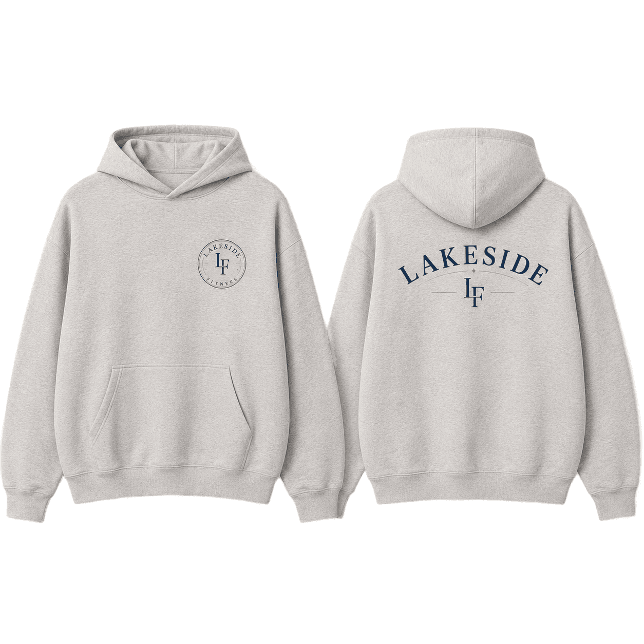Arched Crest Hoodie in Heather Grey