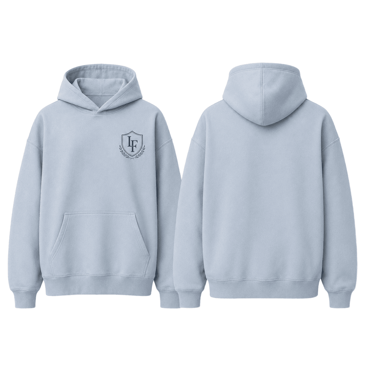 Laurel Shield Training Hoodie in Light Blue