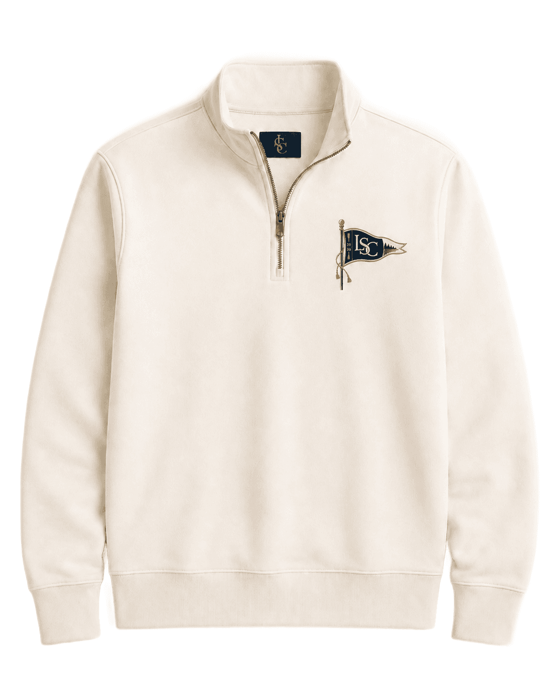 Pennant Quarter-Zip in Ivory