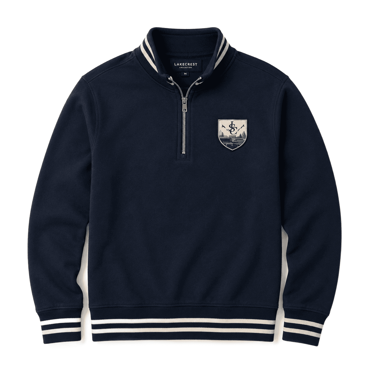 Varsity Shield Quarter-Zip in Navy