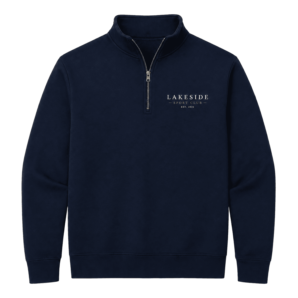 Wordmark Quarter-Zip in Navy