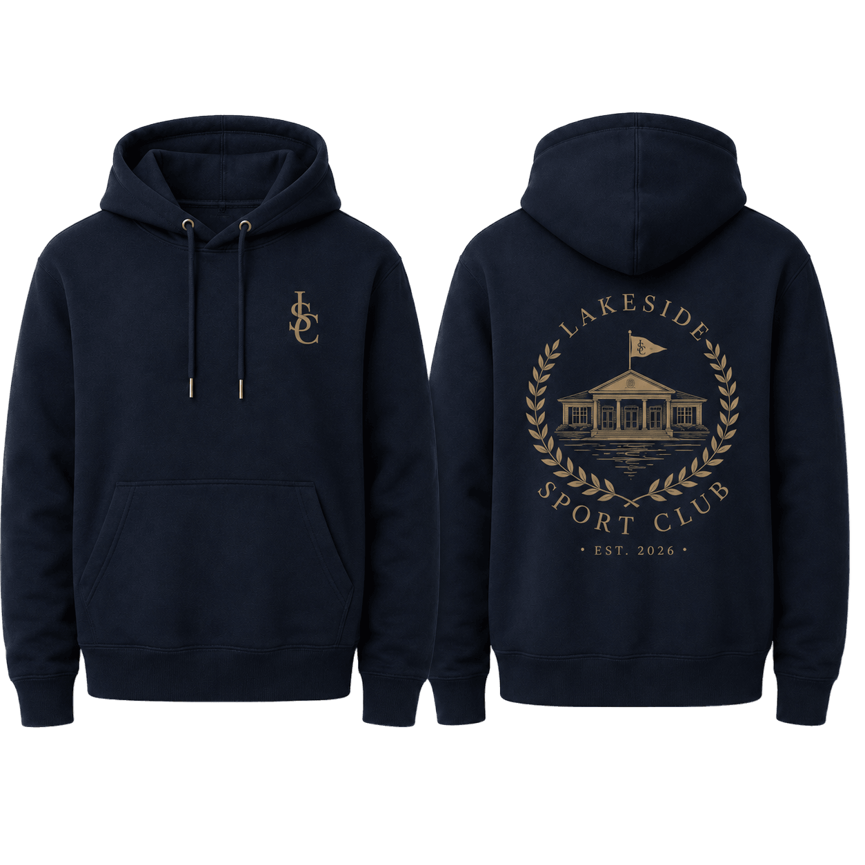 Clubhouse Crest Hoodie in Navy