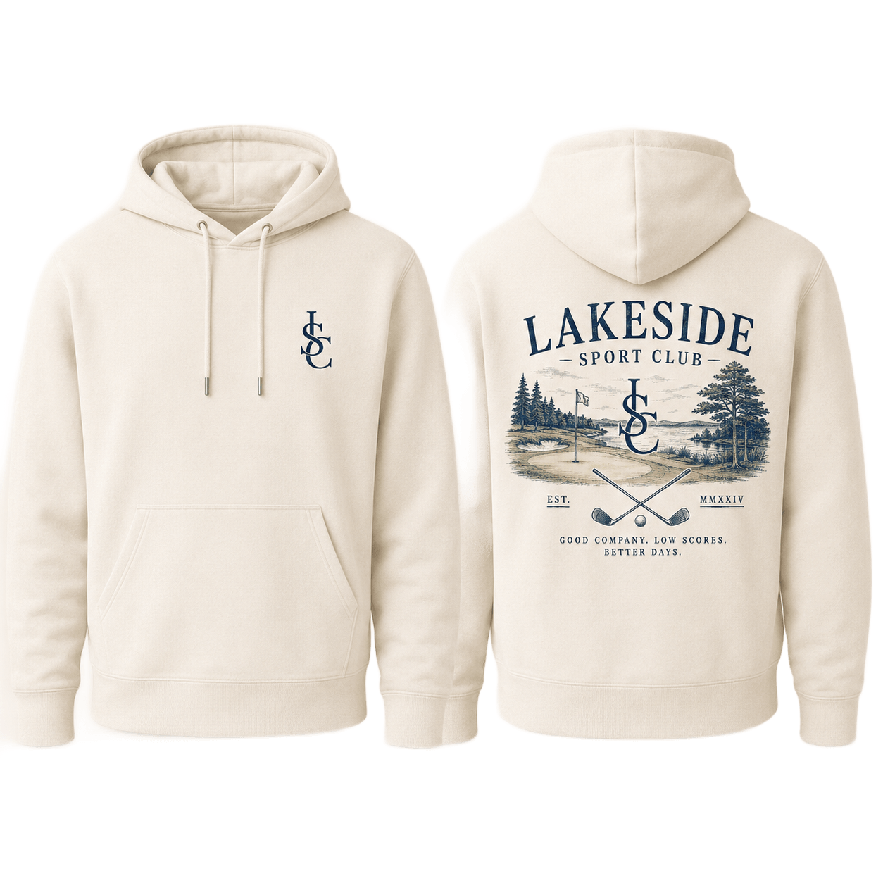 Links Hoodie in Ivory
