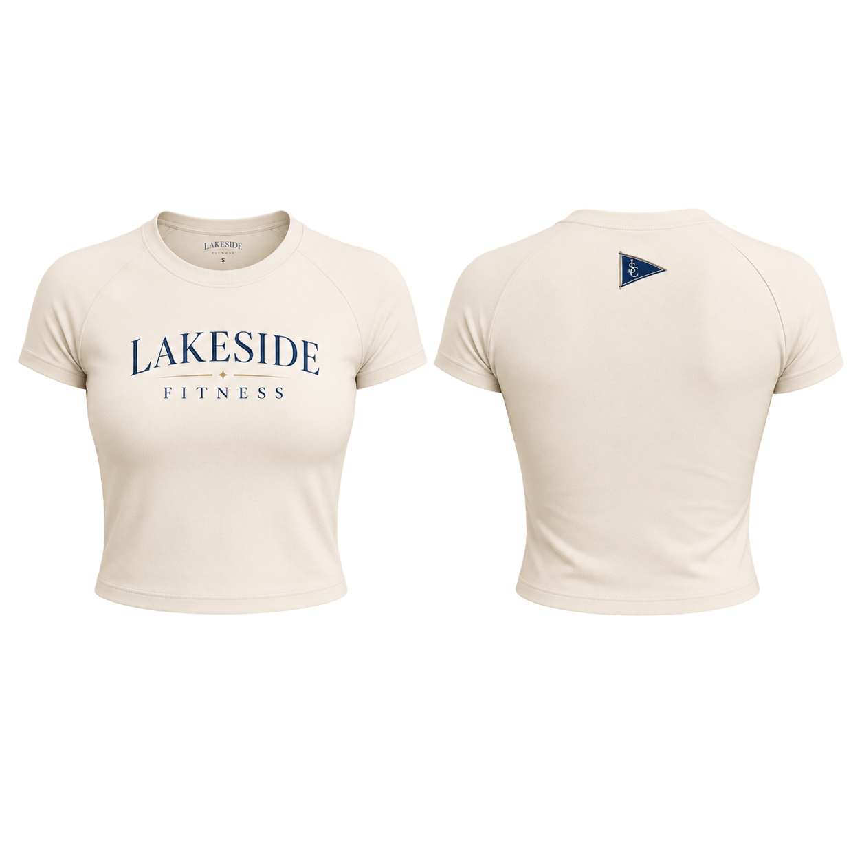 Fitted Crop Tee in Cream
