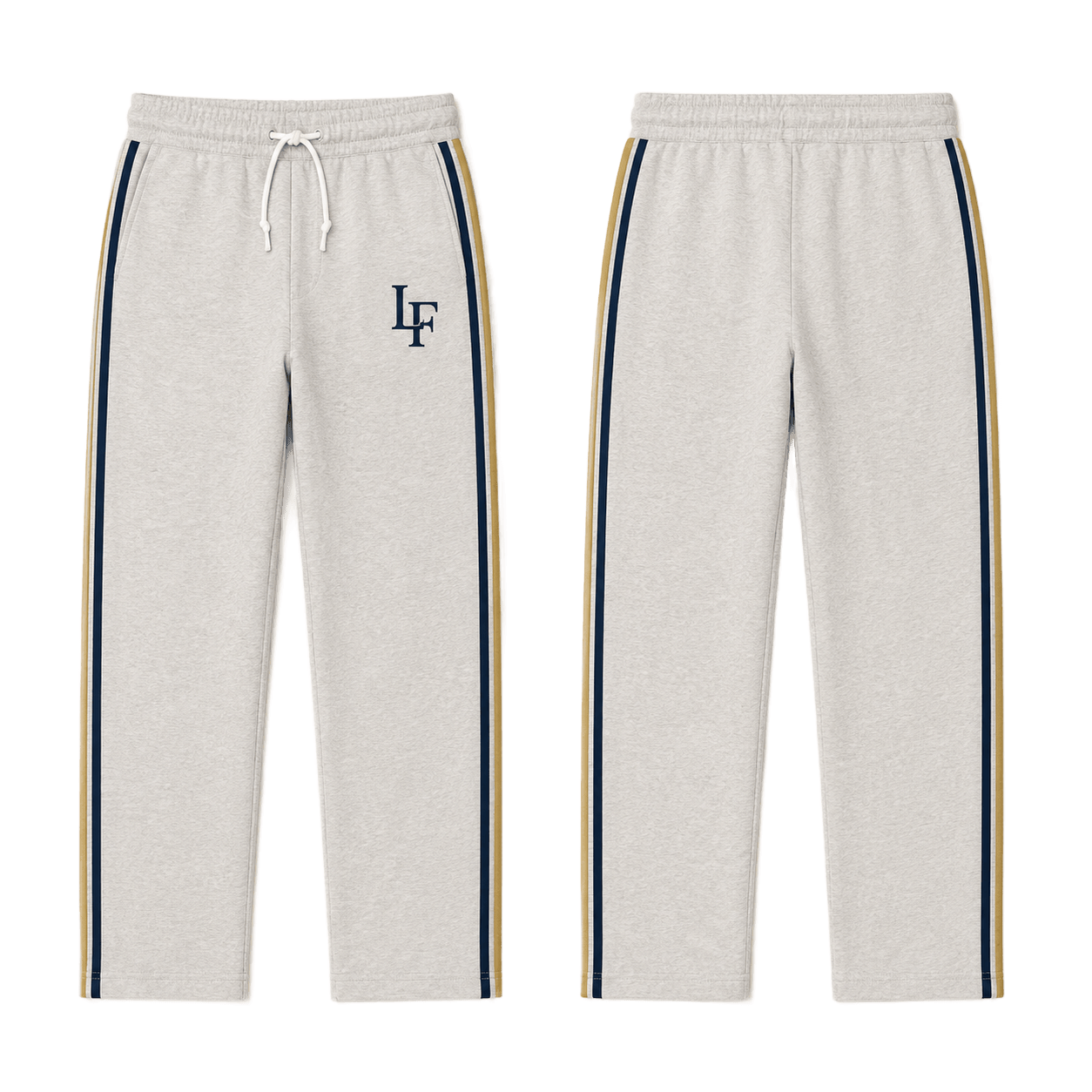 Monogram Track Pant in Heather Grey