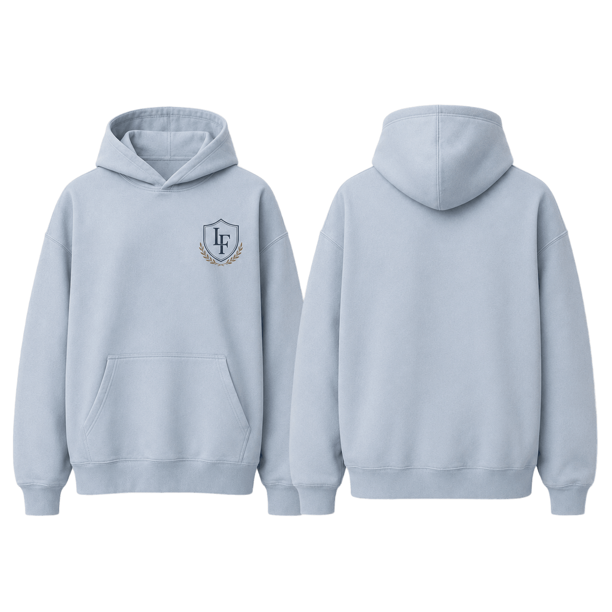 Laurel Shield Training Hoodie in Light Blue