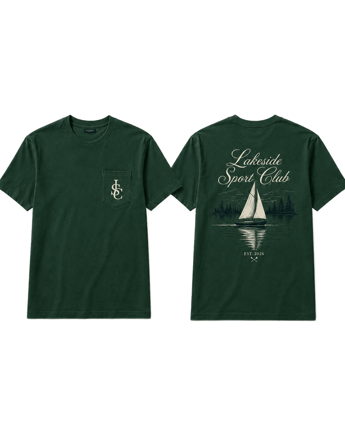 Regatta Sail Pocket Tee in Forest
