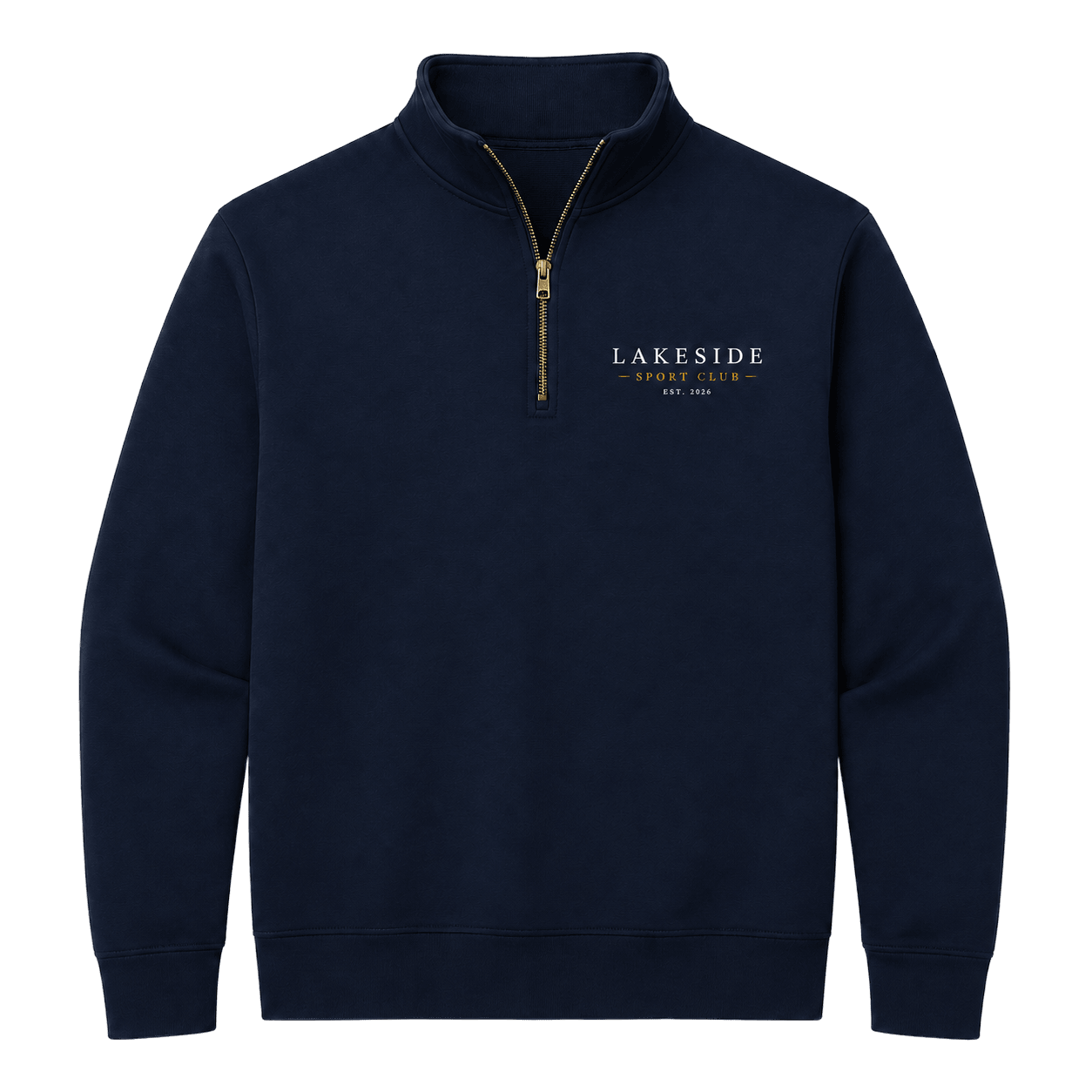 Wordmark Quarter-Zip in Navy