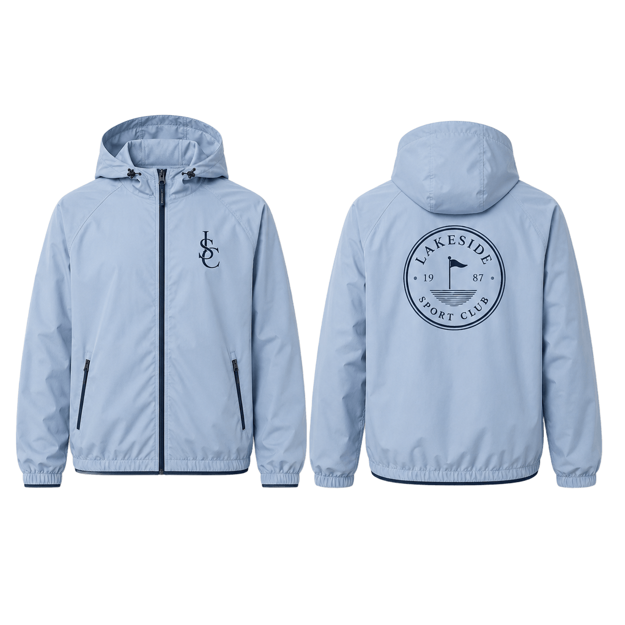 Club Seal Windbreaker in Light Blue