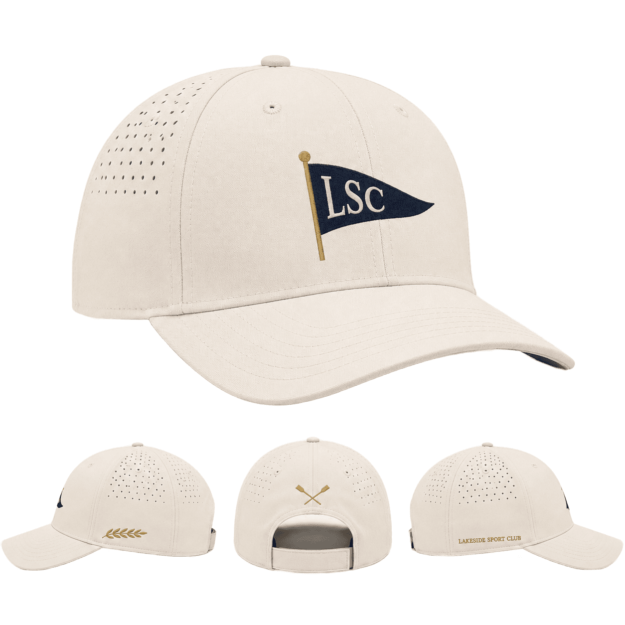 Pennant Performance Cap in Ivory
