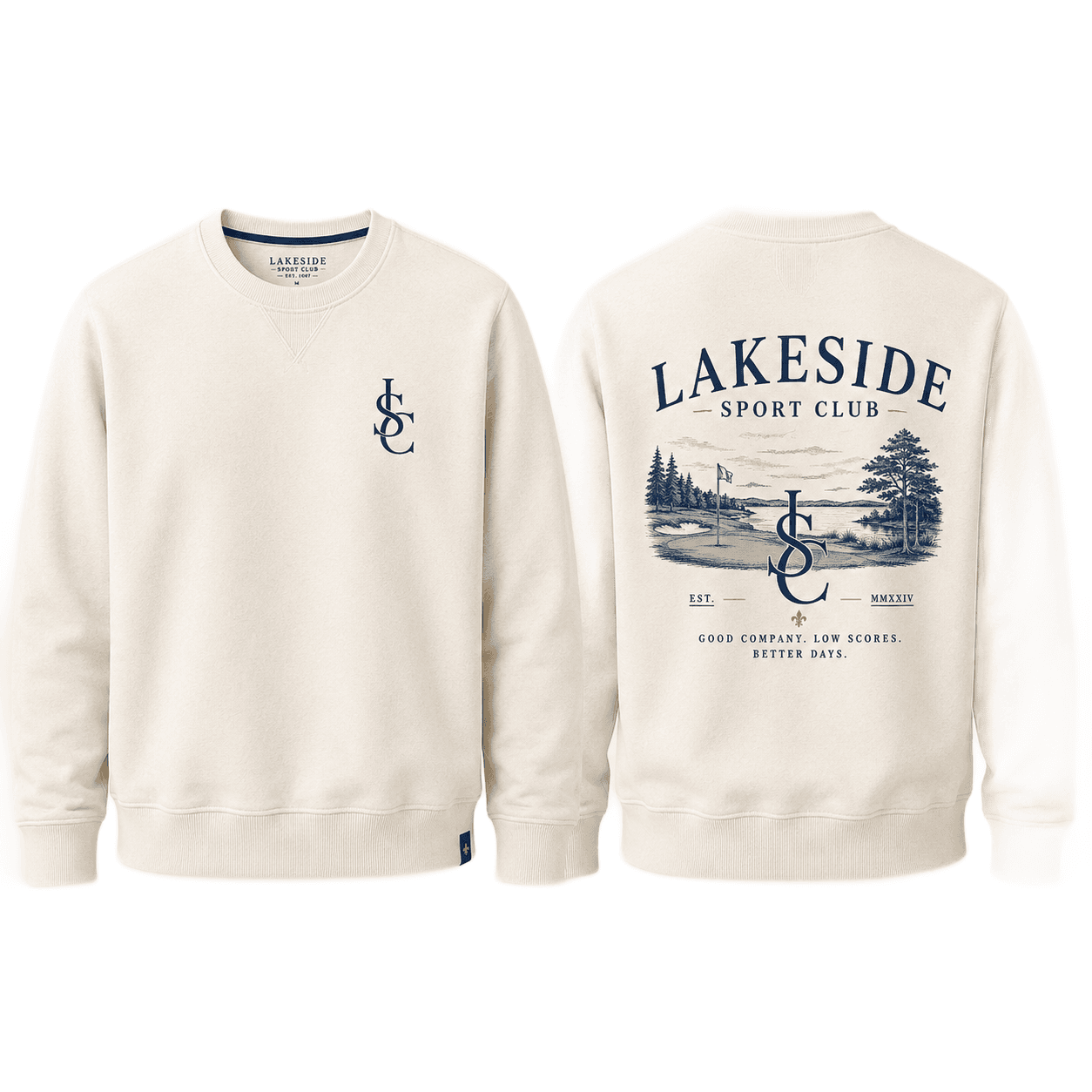 Links Crewneck in Ivory