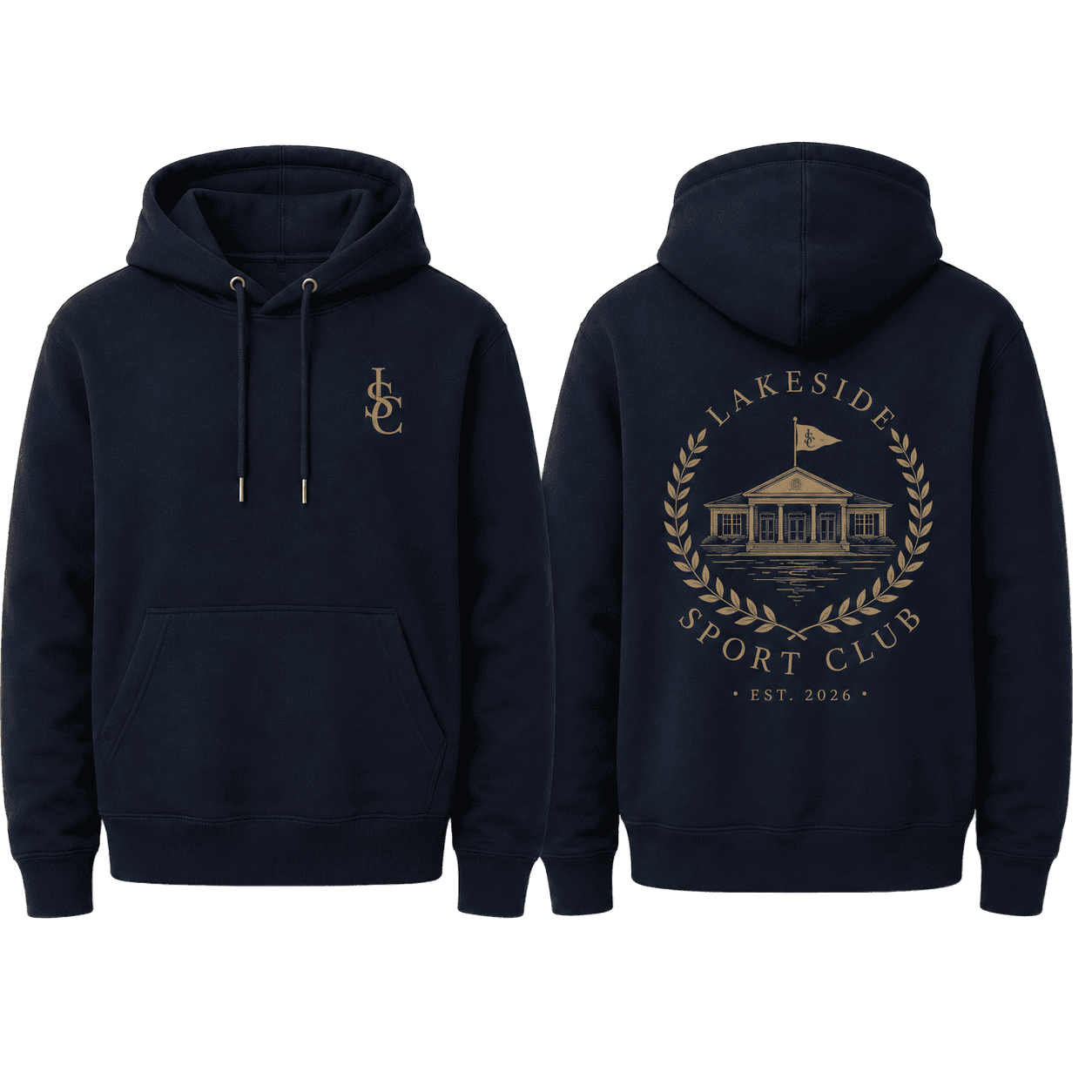 Clubhouse Crest Hoodie in Navy
