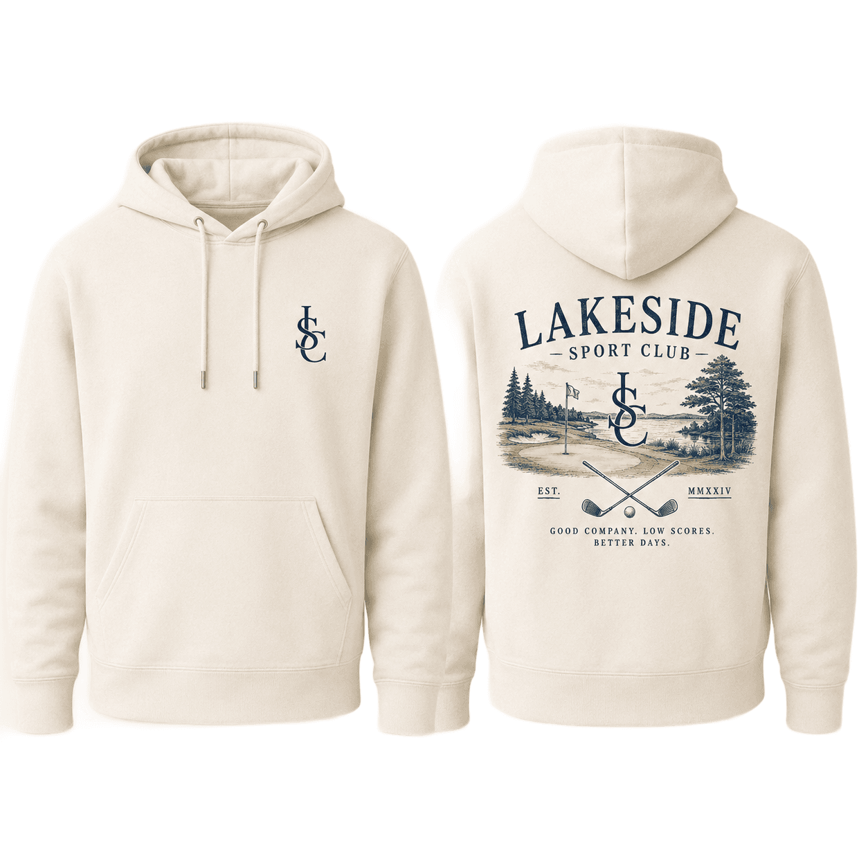 Links Hoodie in Ivory