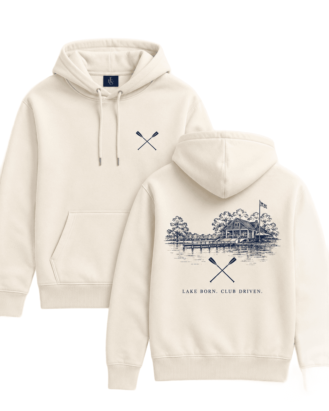 Boathouse Dock Hoodie in Ivory