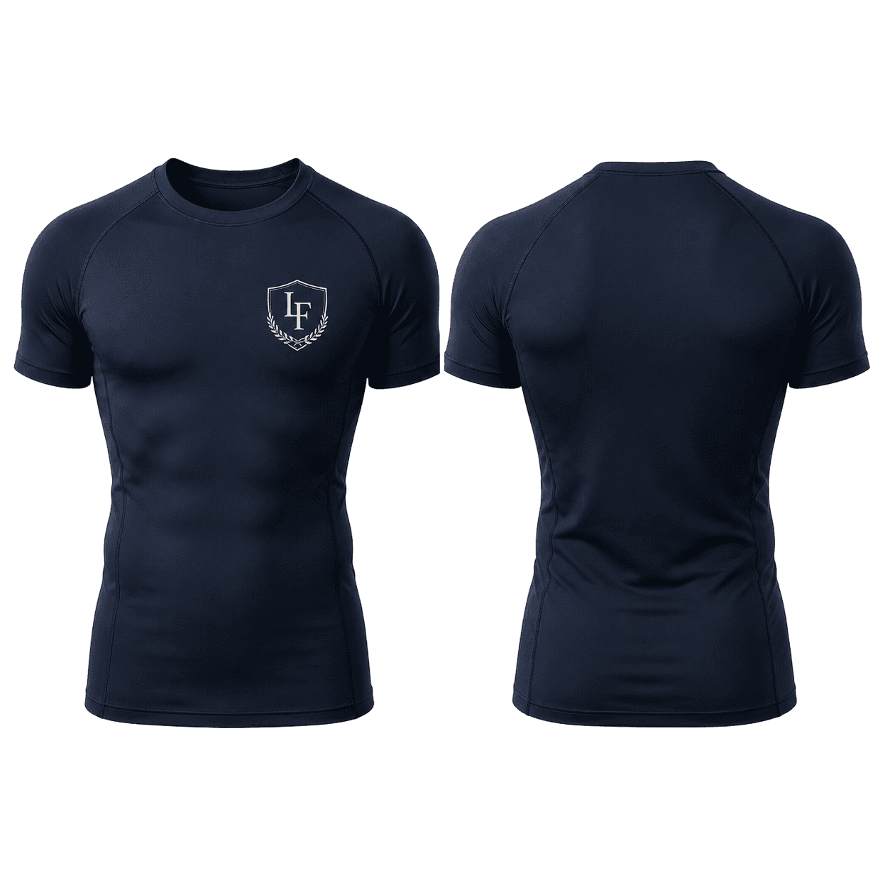 Shield Compression Tee in Navy