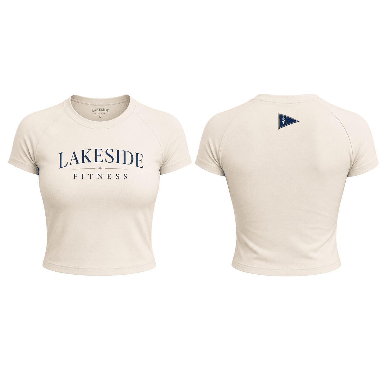 Fitted Crop Tee in Cream