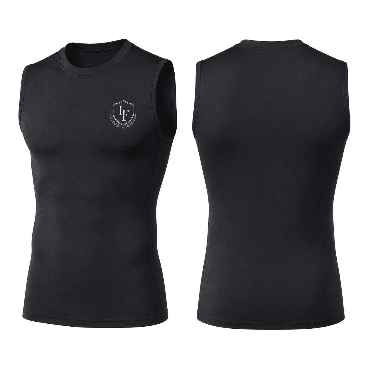 Shield Muscle Tank in Black