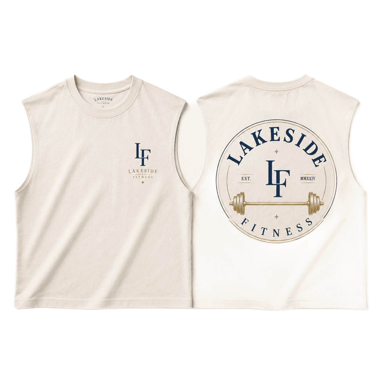 Medallion Muscle Tank in Cream