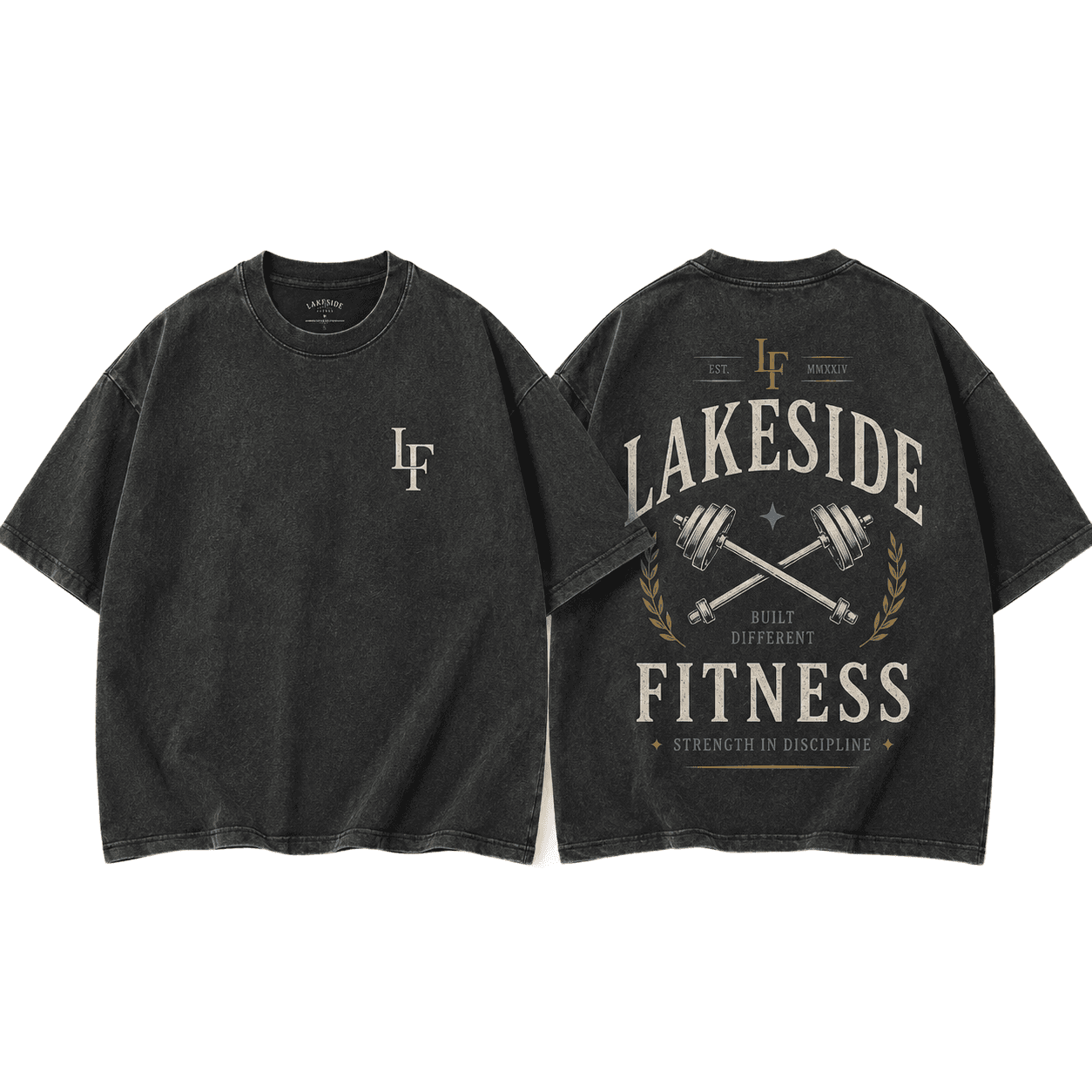 Built Different Oversized Tee in Washed Black