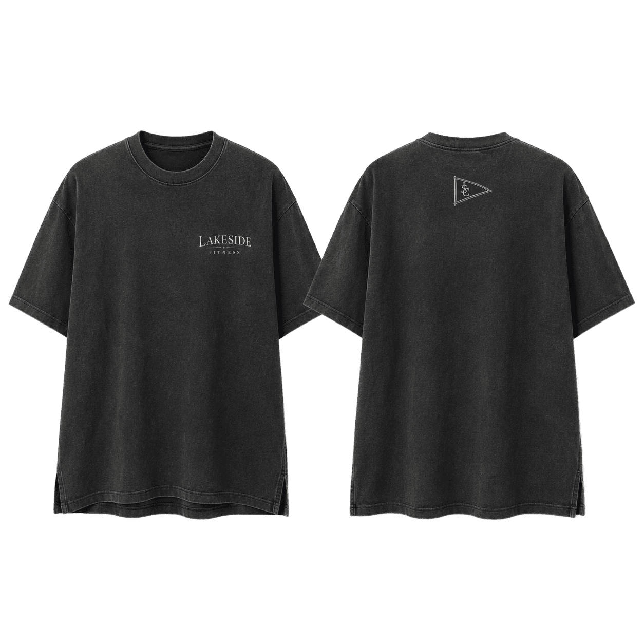 Washed Oversized Tee in Washed Black