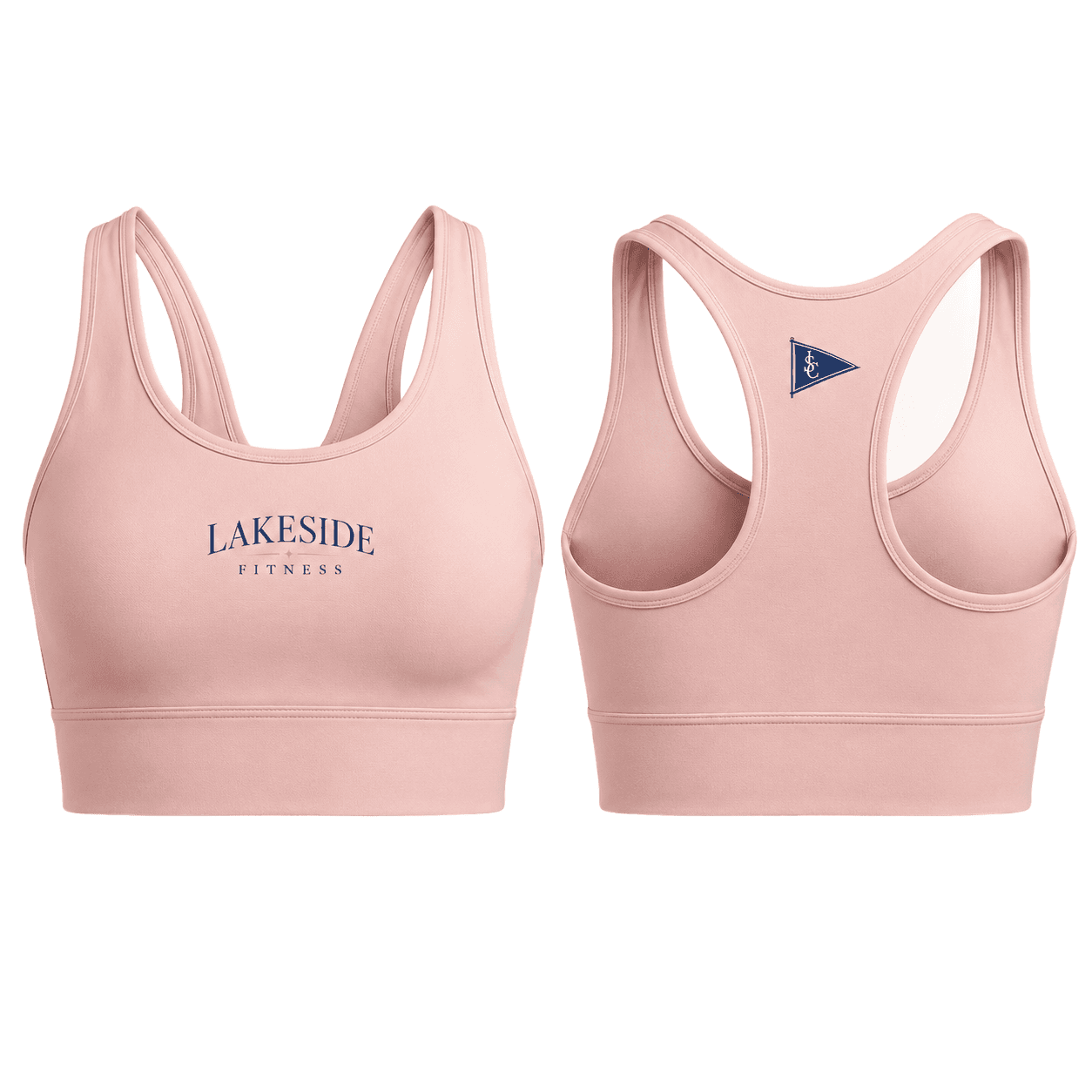 Wordmark Sports Bra in Blush