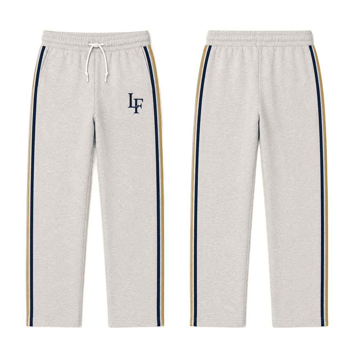 Monogram Track Pant in Heather Grey