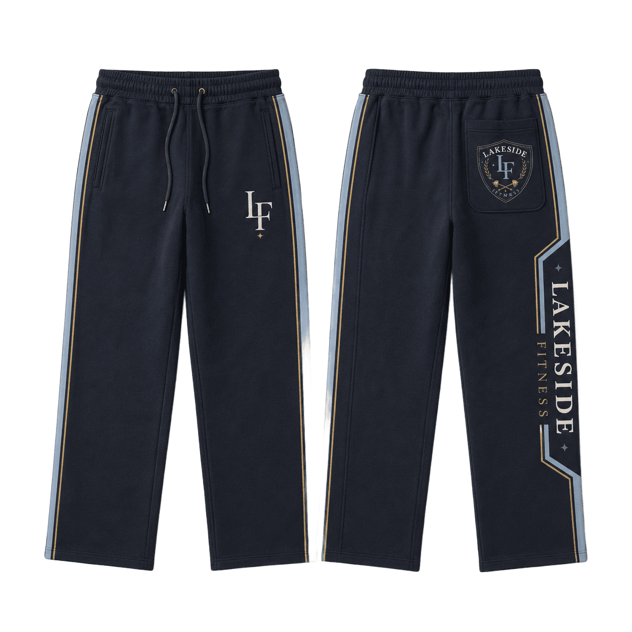 Wordmark Track Pant in Navy