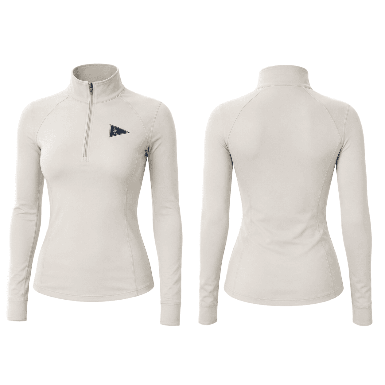 Studio Burgee Quarter-Zip in Ivory