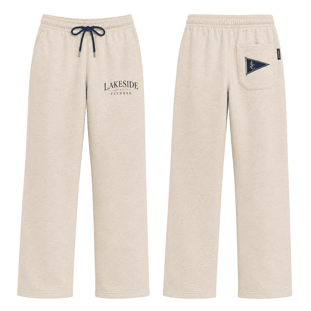 Burgee Wide-Leg Sweatpant in Oatmeal