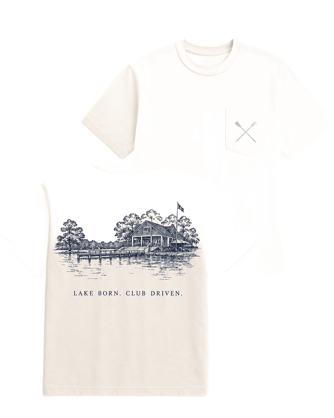 Boathouse Dock Pocket Tee in Ivory