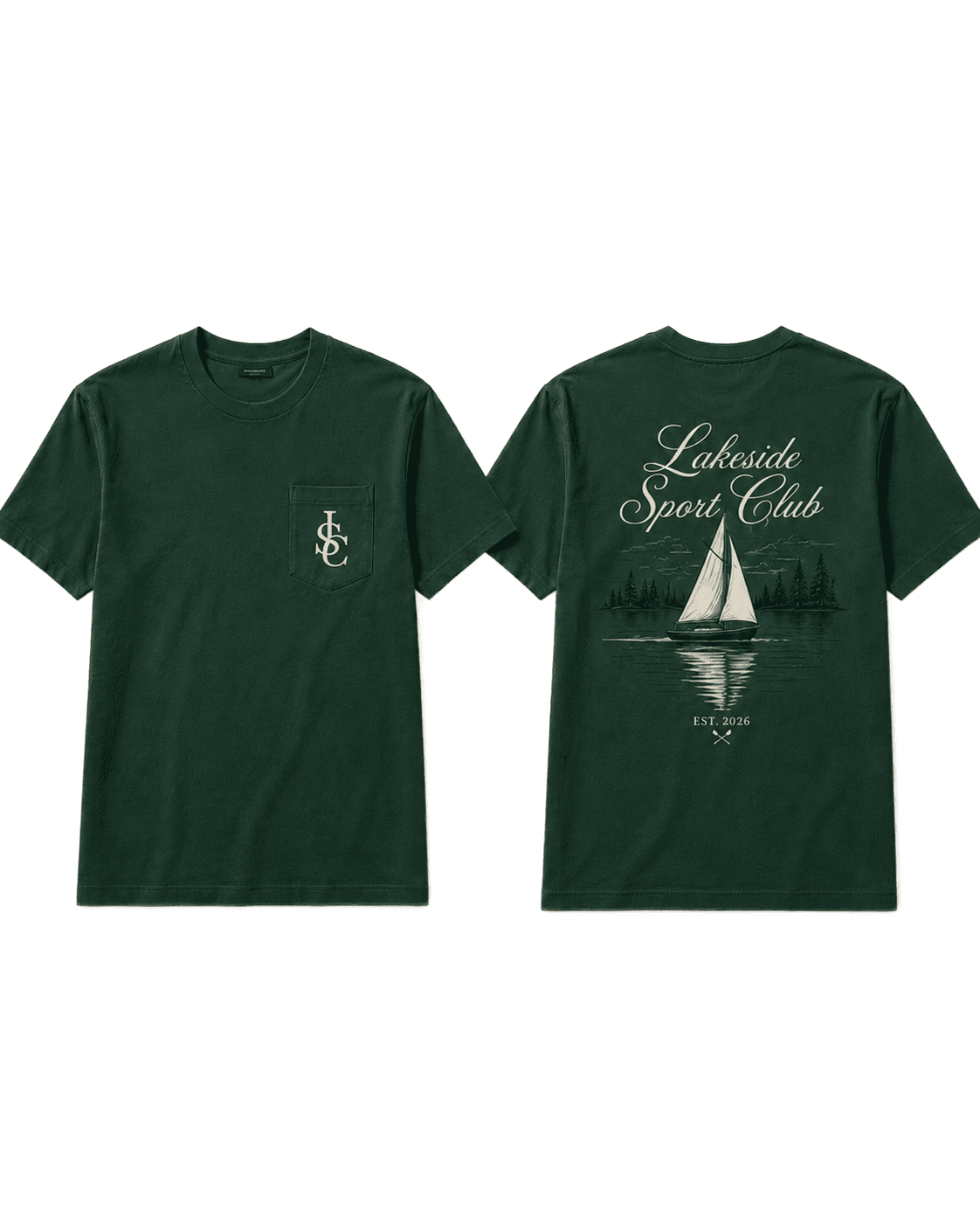 Regatta Sail Pocket Tee in Forest