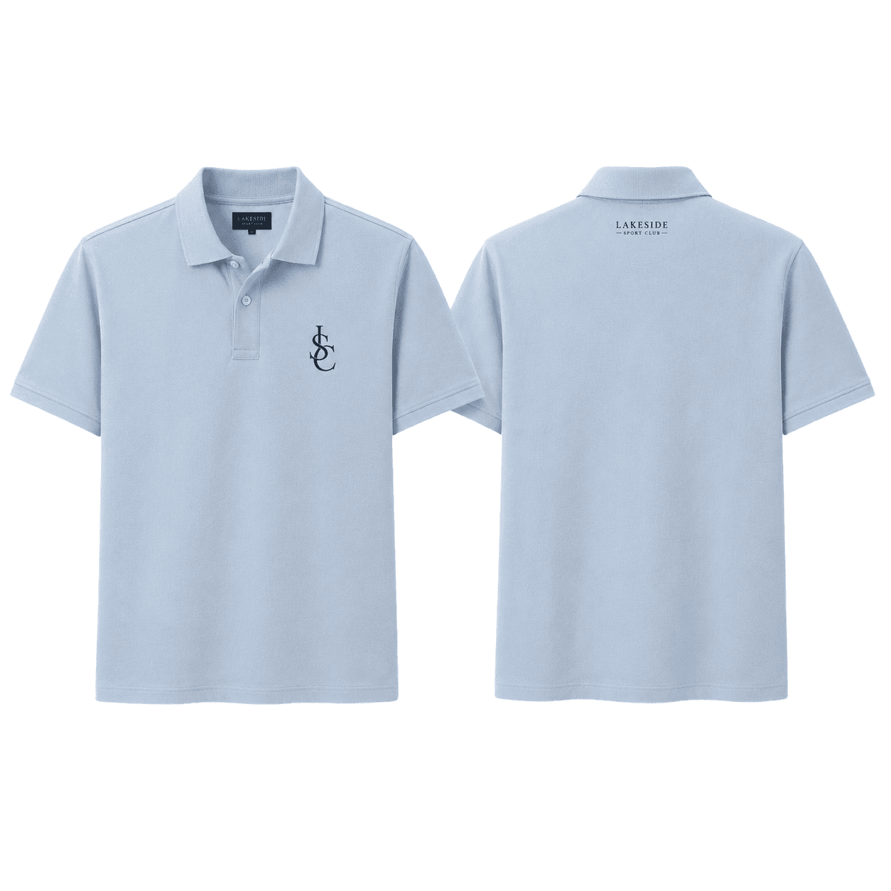 Monogram Club Polo in Light Blue