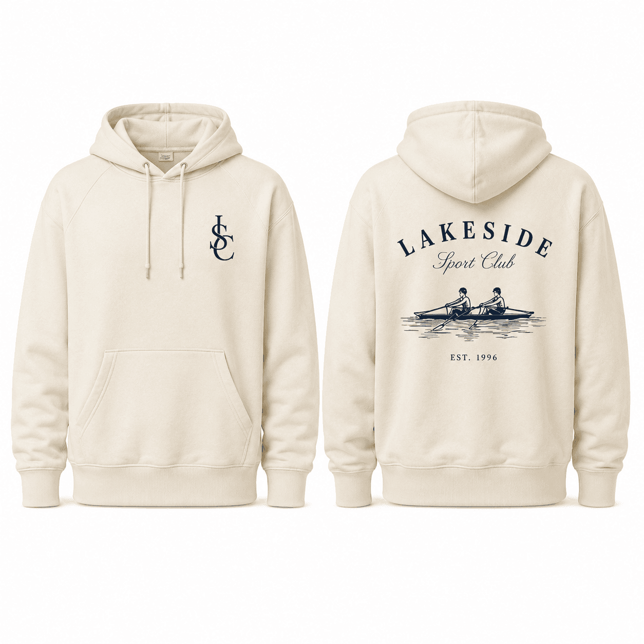 Rowing Club Hoodie in Ivory